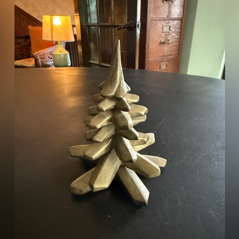 Brass Holiday Tree Figurine